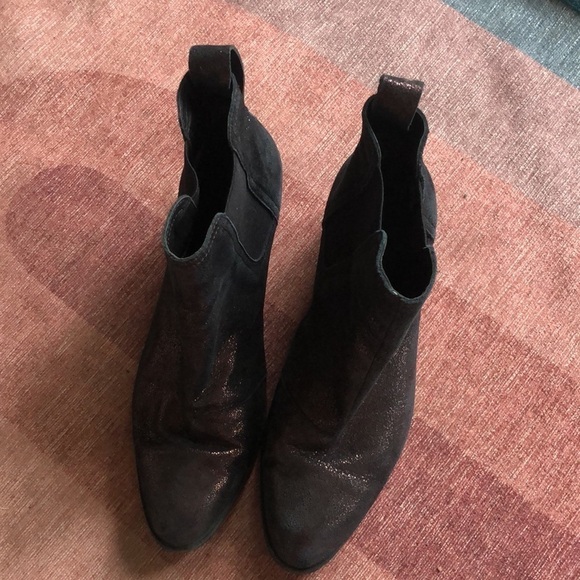 Rag & Bone Metallic Copper Drea Walker Suede Ankle Booties - Picture 7 of 15